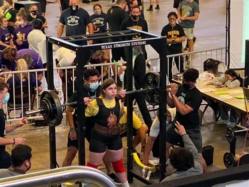 Lady Jacket Powerlifting Team at State. 